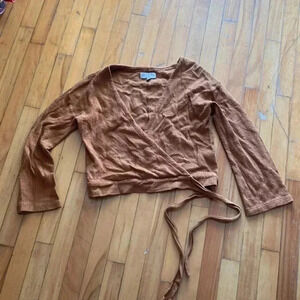 Madewell faux wrap  top